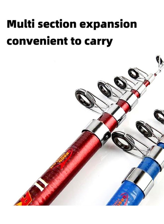 جمورو مجموعة قصبة الصيد كاملة مع قضيب صيد تلسكوبي وبكرة دوارة وطعوم وخطافات للسفر - Image 5