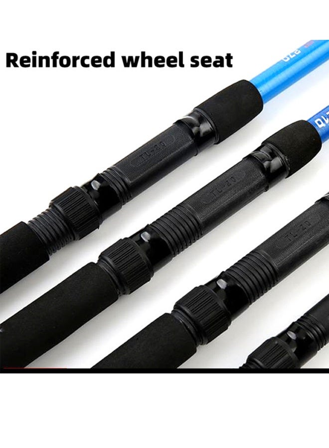 جمورو مجموعة قصبة الصيد كاملة مع قضيب صيد تلسكوبي وبكرة دوارة وطعوم وخطافات للسفر - Image 3