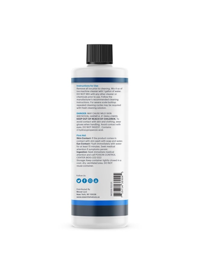 Essential Values - Ice Machine Cleaner Nickel Safe Descaler Ice Maker Cleaner Universal Application For Affresh Whirlpool 4396808 Manitowac Ice-O-Matic Scotsman Follett Ice Makers By 16Oz - Image 1