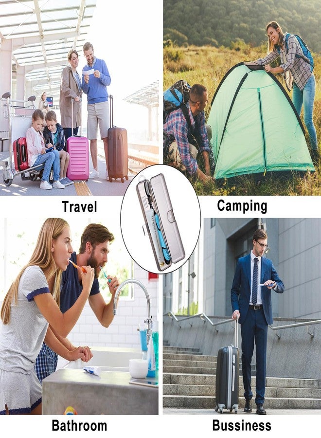 Yeeco Toothbrush Case 2 Packs, Transparent Black Toothbrush Travel Case, Plastic Toothbrush Holder Travel Size, 7.87 x 1.85 x 1.18 inches Portable for Traveling - Image 4