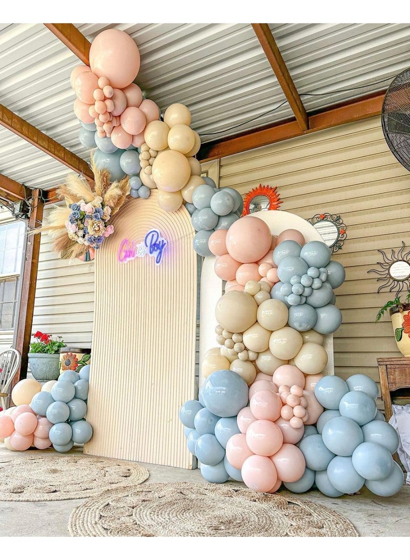 الكشف عن نوع الجنس بالونات مجموعة الحزام ، 124 قطعة من القطع الغبار الوردي والغبار الأزرق الرمال بالونات البيضاء للكشف عن نوع الجنس عيد ميلاد زفاف الحفلة ديكور - Image 4