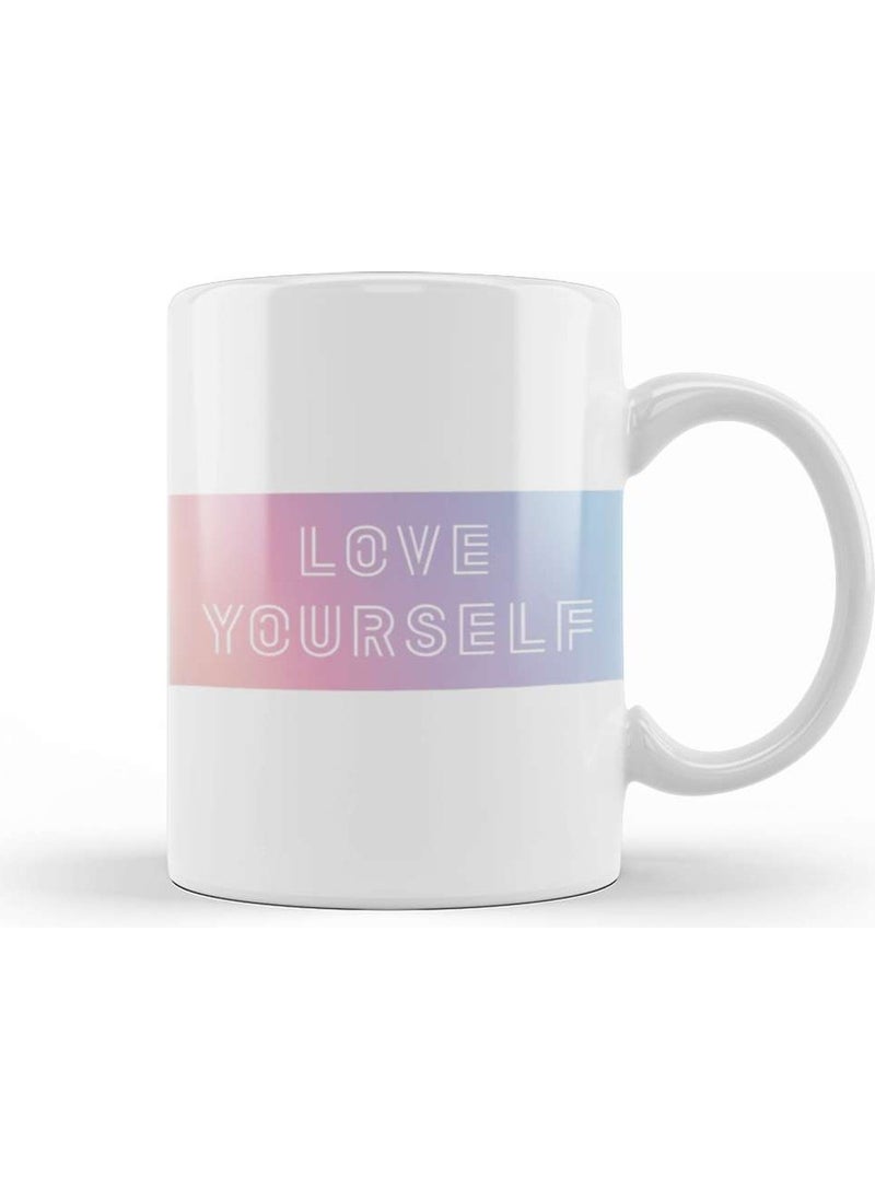 Baskı Dükkanı - Print Shop Bts Love Yourself Pastel Gradient Mug Porcelain - Image 1