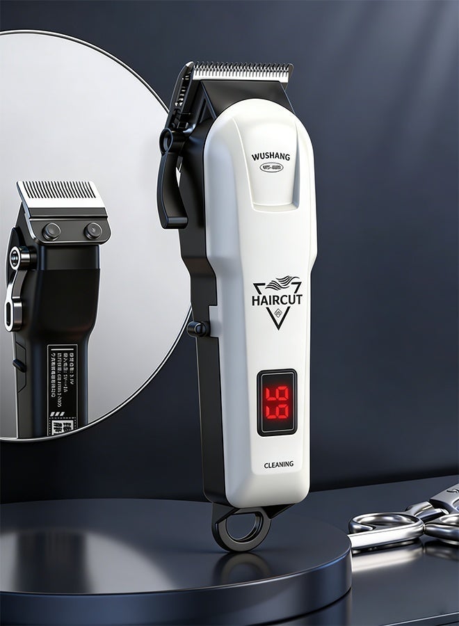 WUSHANG Premium Hair Trimmer for men,Professional Hair Clipper,Waterproof Shaving Machine for Men,Type-C Charging and User-Friendly for Salon-Quality Results at Home, White - Image 3