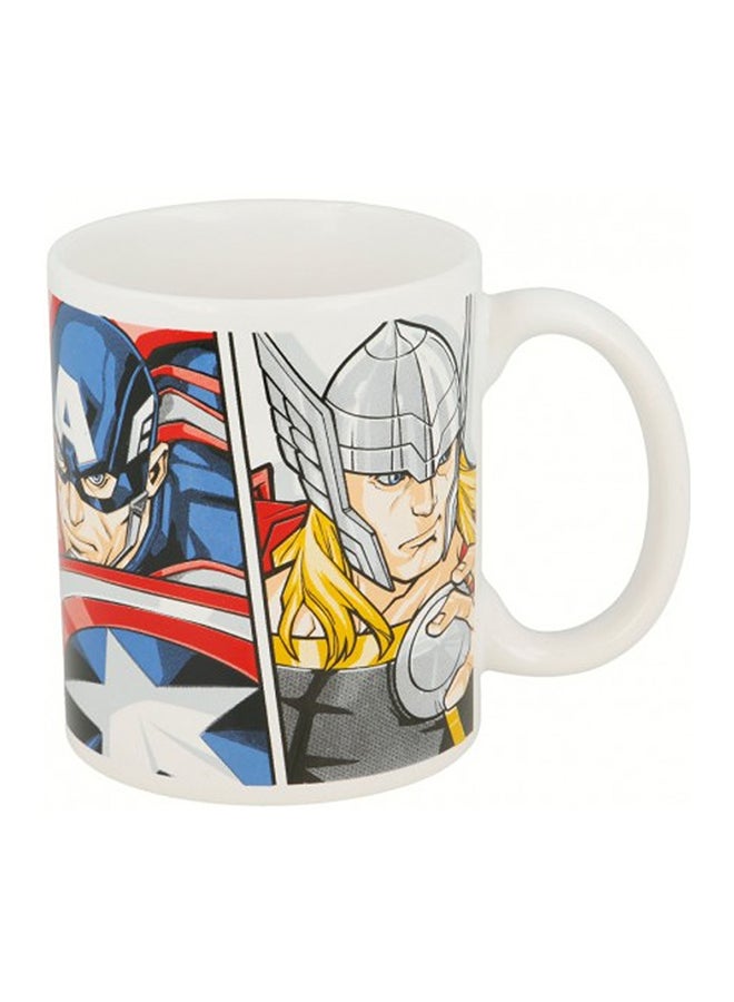 Avengers Printed Coffee Mug White/Blue/Grey