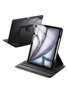 General Swivel Case for iPad Air 13-inch M2 (2024) with Pen Holder, 360-degree Rotating Shelf, Clear Back, Auto Wake/Sleep  - Image 1