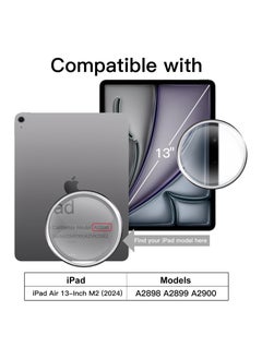 General Swivel Case for iPad Air 13-inch M2 (2024) with Pen Holder, 360-degree Rotating Shelf, Clear Back, Auto Wake/Sleep  - Image 2