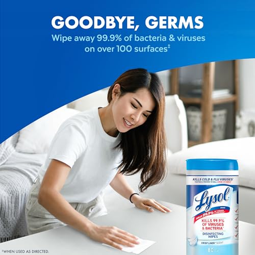 Lysol Disinfecting Wipes Bundle, Home Apartment Dorm Room Essentials and Cleaning Supplies, All Purpose Cleaner, Multi-surface Cleaning Wipes, Multi-Scent Sanitizing Wipes Bundle, 80 Count (4pk) - Image 3