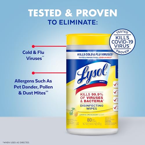 Lysol Disinfecting Wipes Bundle, Home Apartment Dorm Room Essentials and Cleaning Supplies, All Purpose Cleaner, Multi-surface Cleaning Wipes, Multi-Scent Sanitizing Wipes Bundle, 80 Count (4pk) - Image 4