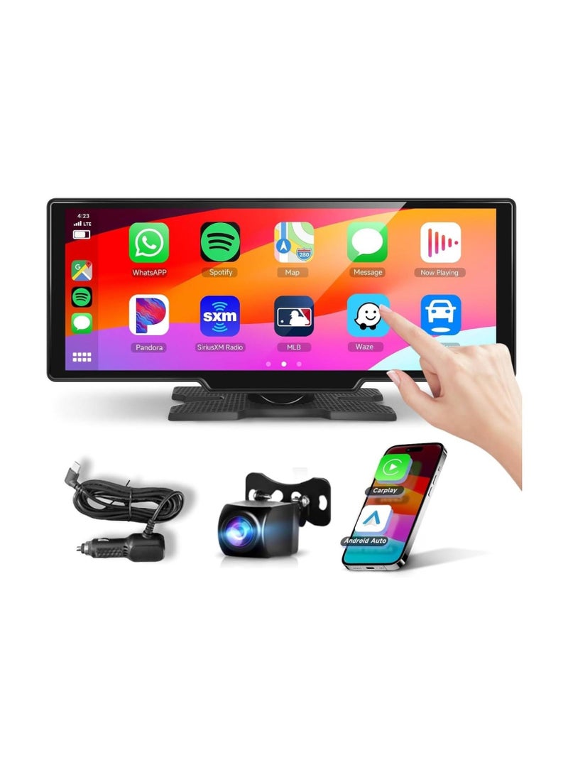 Raymos RM-808 10.26" Dashboard  Car android  screen 4/64 GB with Wireless car play android auto and inbuilt Dual DVR including HD reverse camera - Image 1