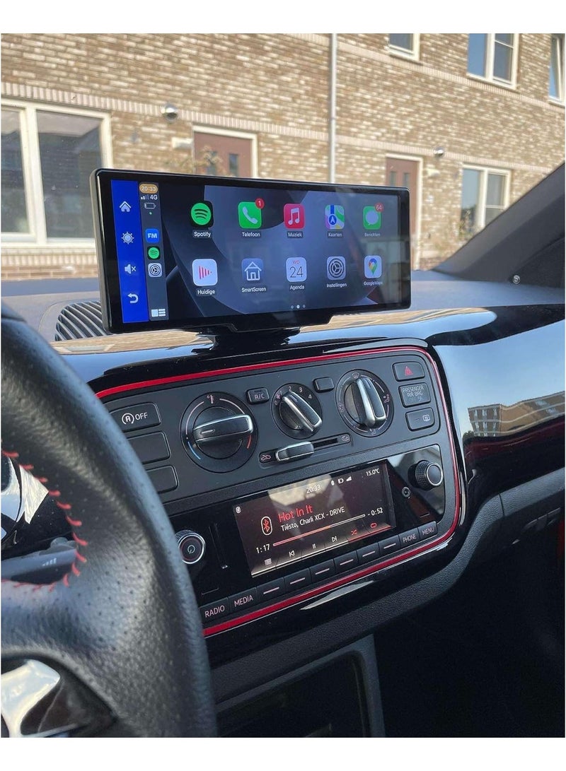 Raymos RM-808 10.26" Dashboard  Car android  screen 4/64 GB with Wireless car play android auto and inbuilt Dual DVR including HD reverse camera - Image 3