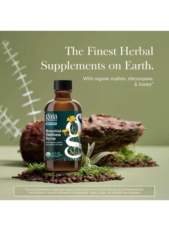 Gaia Herbs شراب العافية القصبي 160 مل | مع المولين العضوي والإلكامبان | دعم المناعة والرئة، تخفيف التهاب الحلق، نباتي، خالي من الغلوتين، 5.4 أونصة سائلة - Image 3