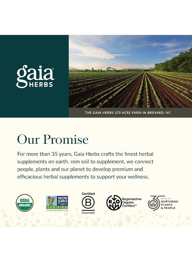 Gaia Herbs شراب العافية القصبي 160 مل | مع المولين العضوي والإلكامبان | دعم المناعة والرئة، تخفيف التهاب الحلق، نباتي، خالي من الغلوتين، 5.4 أونصة سائلة - Image 5