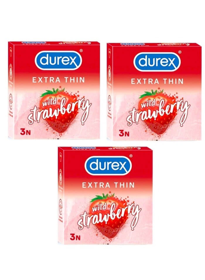 DUREX WILD STRAWBERRY EXTRA THIN 3 - Image 2