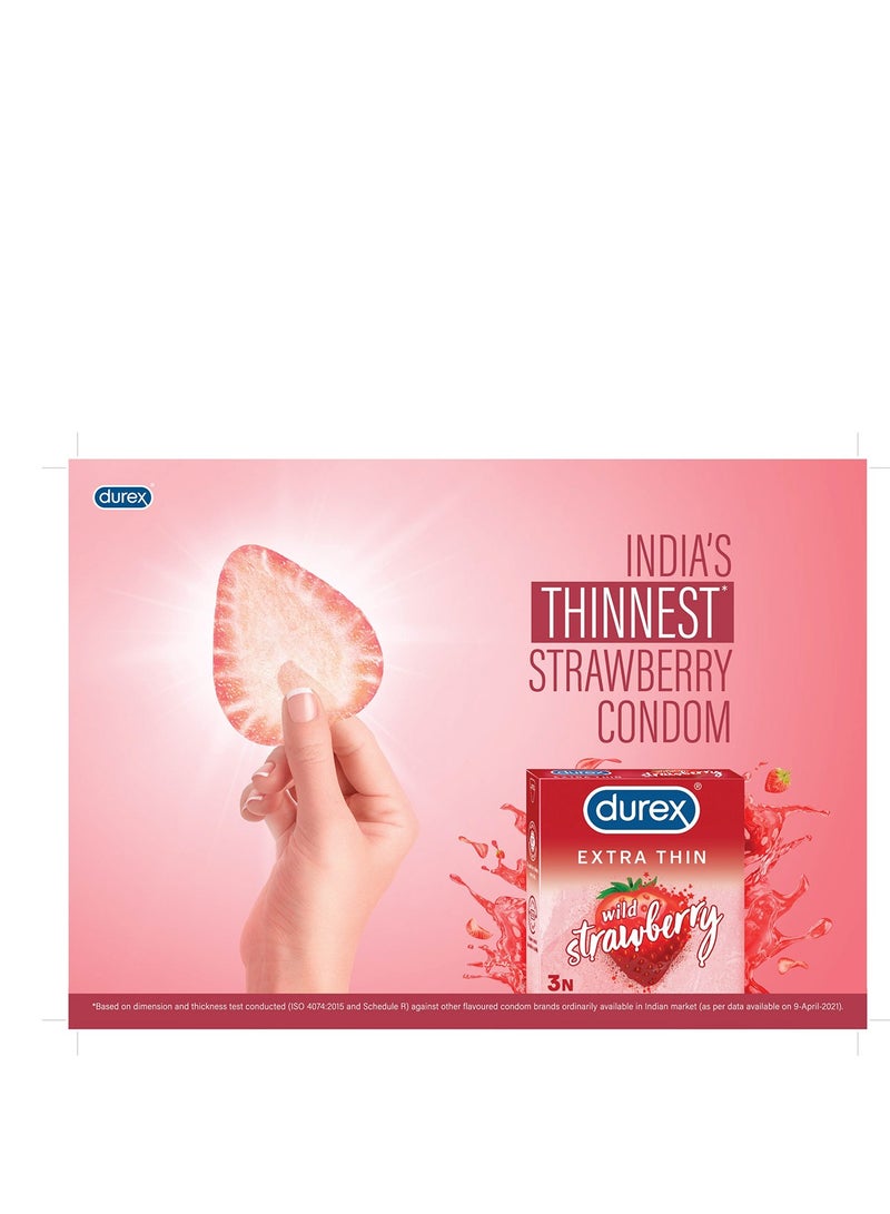 DUREX WILD STRAWBERRY EXTRA THIN 3 - Image 3