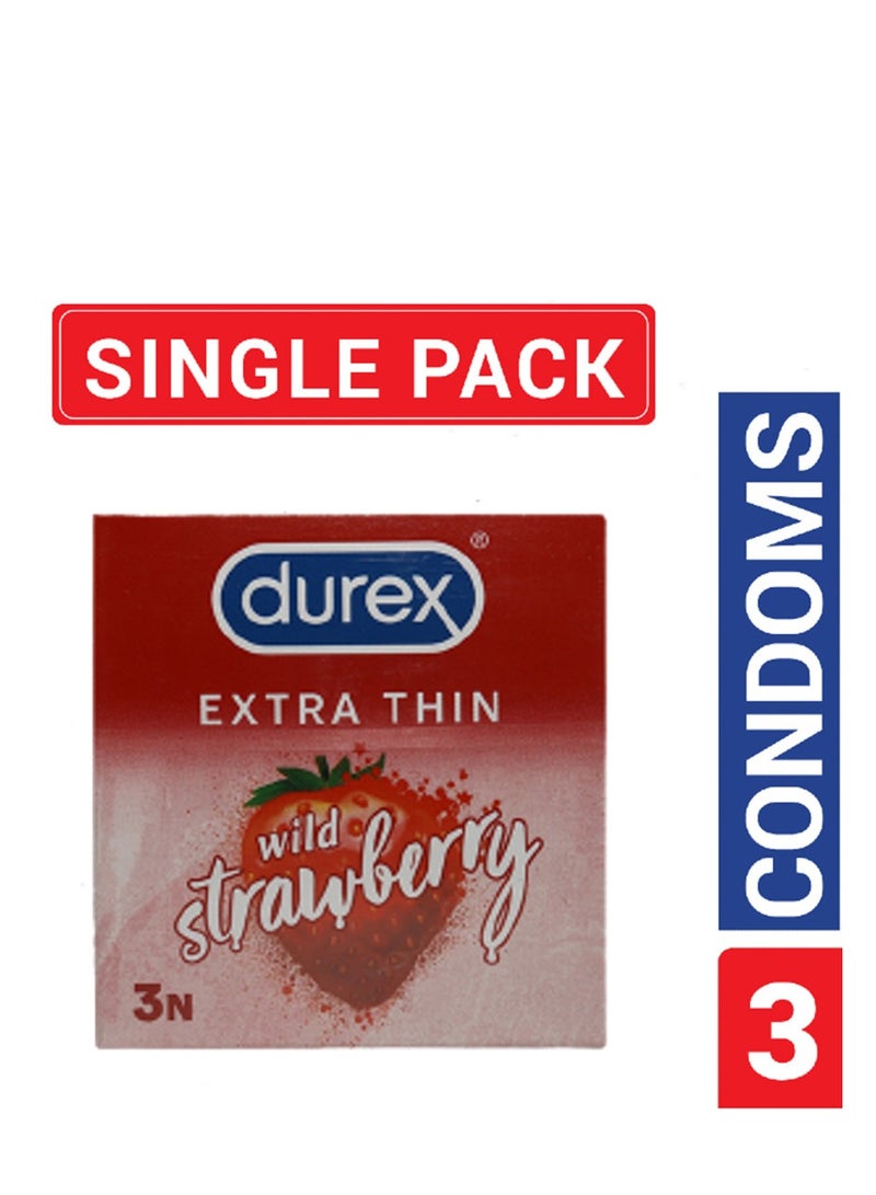 DUREX WILD STRAWBERRY EXTRA THIN 3 - Image 1