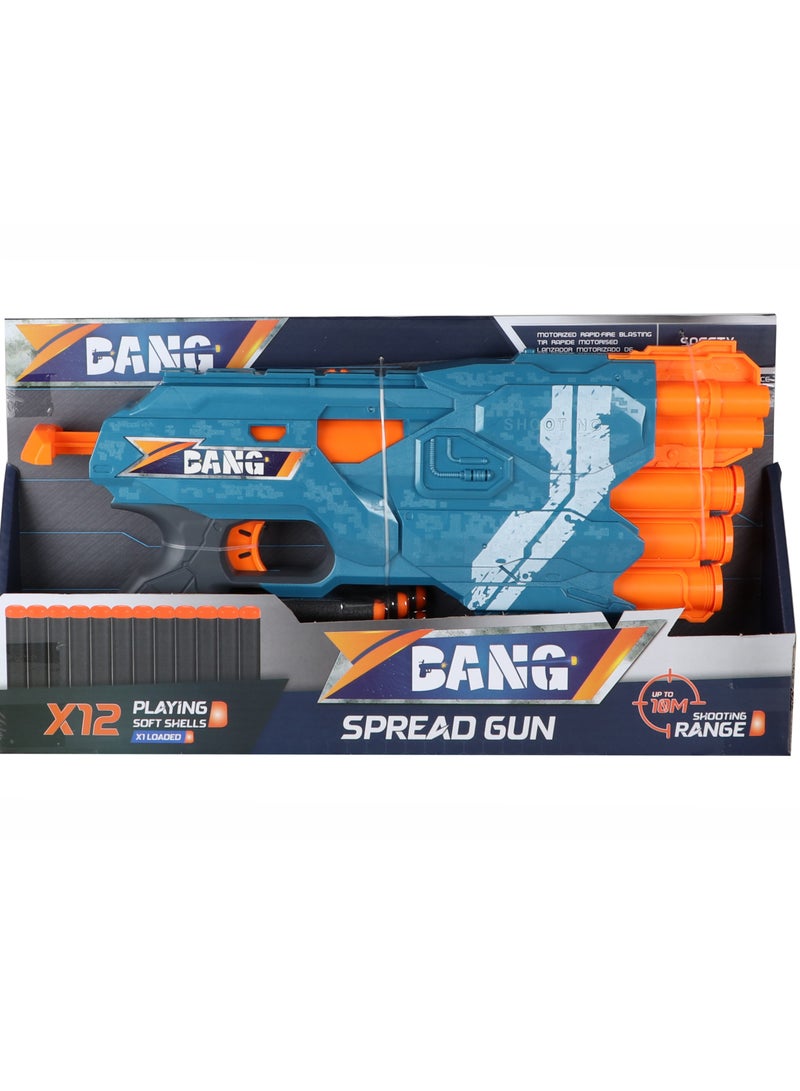 بانج مسدس لعبة سبريد مع 12 طلقة، إطلاق يدوي، مدى بعيد للأطفال - Image 1
