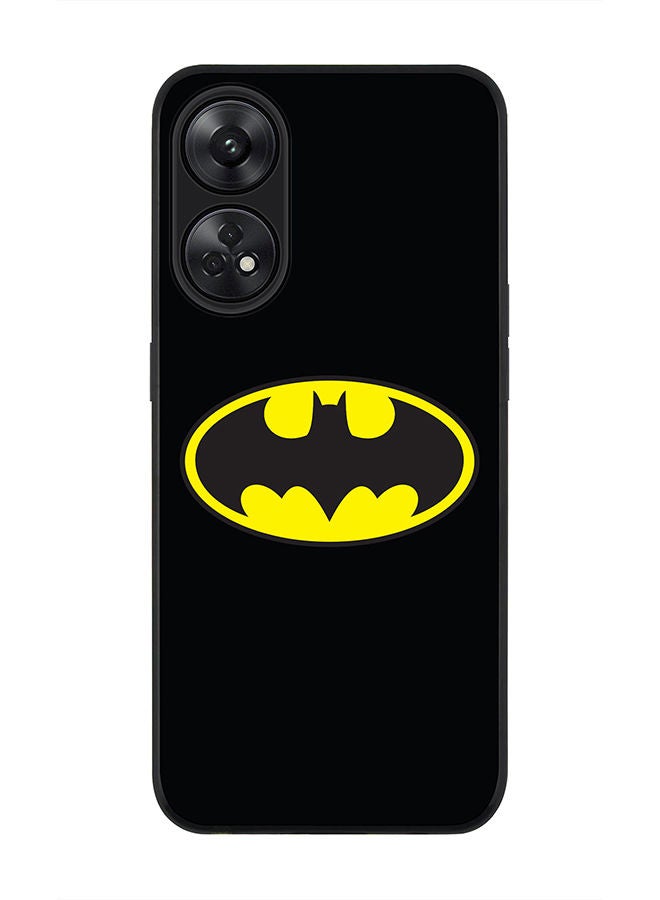 Stylizedd Rugged Black edge case for Reno 8T 4G Slim fit Soft Case Flexible Rubber Edges Anti Drop TPU Gel Thin Cover - The Bat - Image 1