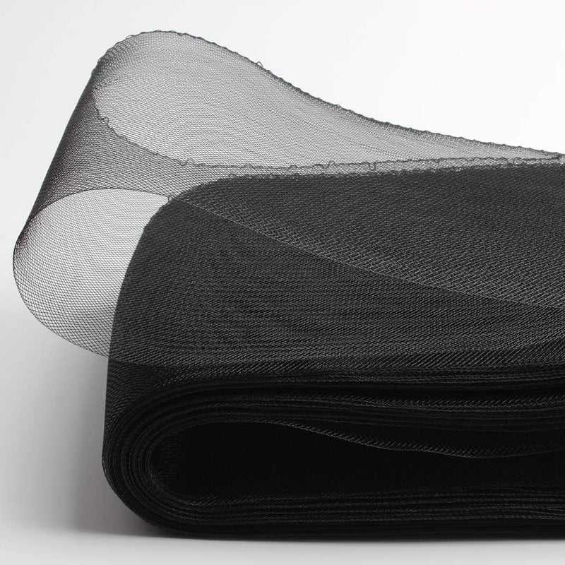 klarako Stiff Polyester Crinoline Horsehair Braid, 25 yards 6 inch Wide Black, as described - Image 4