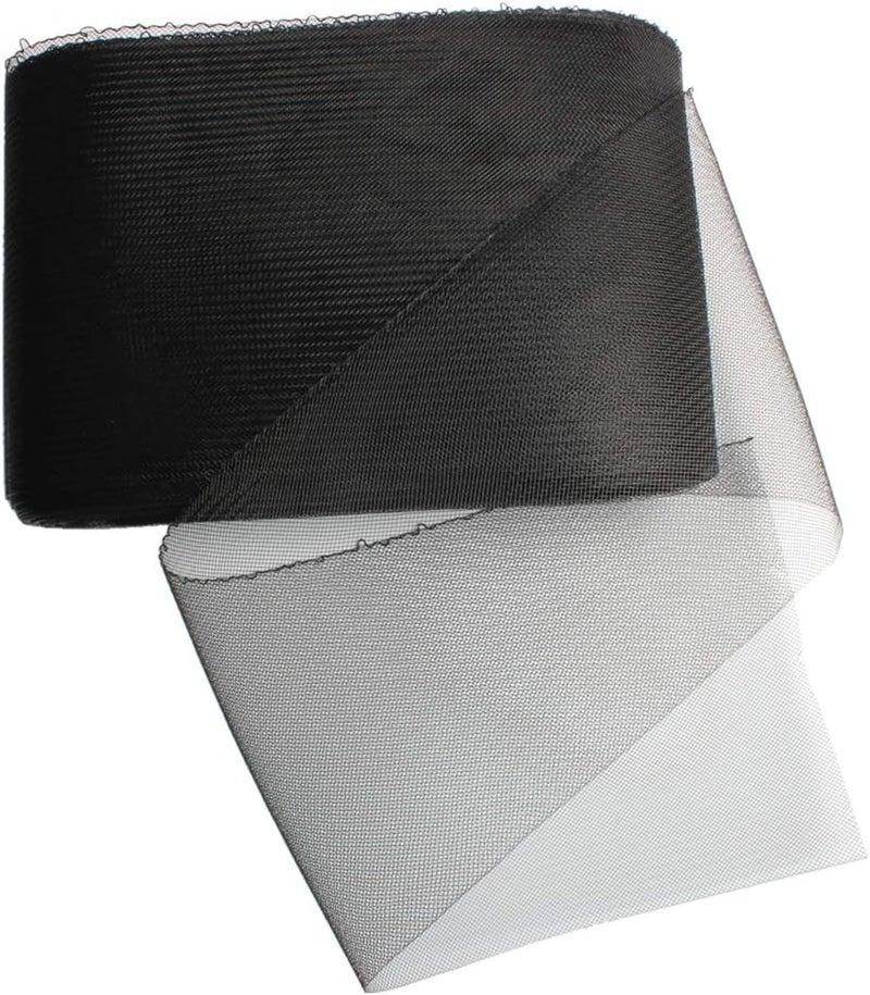 klarako Stiff Polyester Crinoline Horsehair Braid, 25 yards 6 inch Wide Black, as described - Image 5