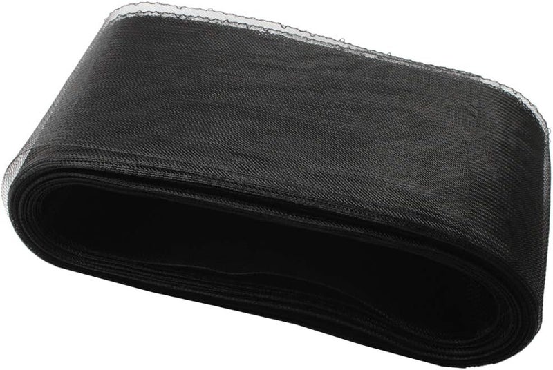 klarako Stiff Polyester Crinoline Horsehair Braid, 25 yards 6 inch Wide Black, as described - Image 3