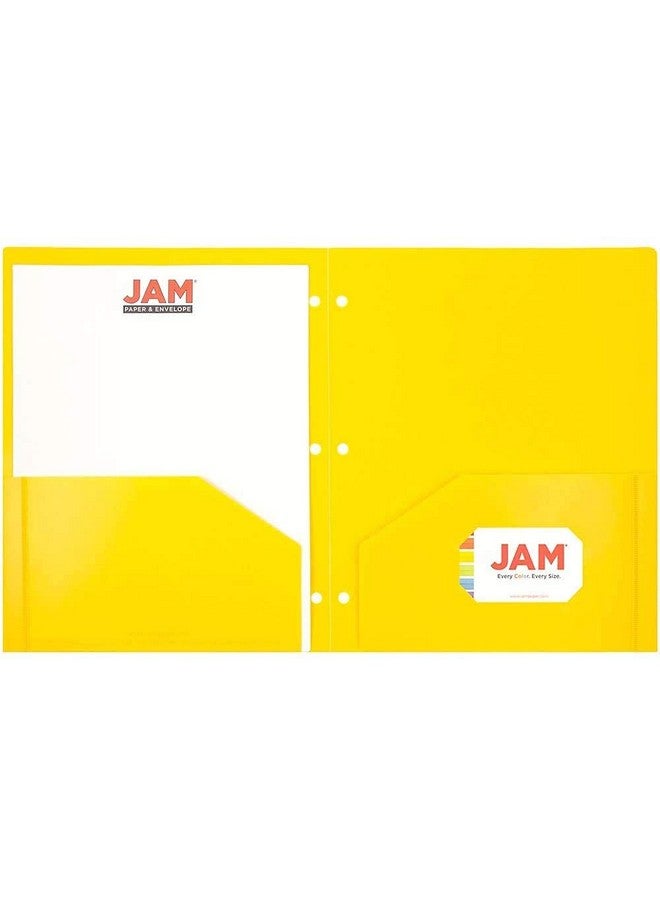 جام بايبر مجلدات جيب بلاستيكية متينة بثلاث فتحات من JAM PAPER - مجلدات مدرسية متينة للغاية - ألوان أساسية متنوعة - عبوة من 6 قطع - Image 5