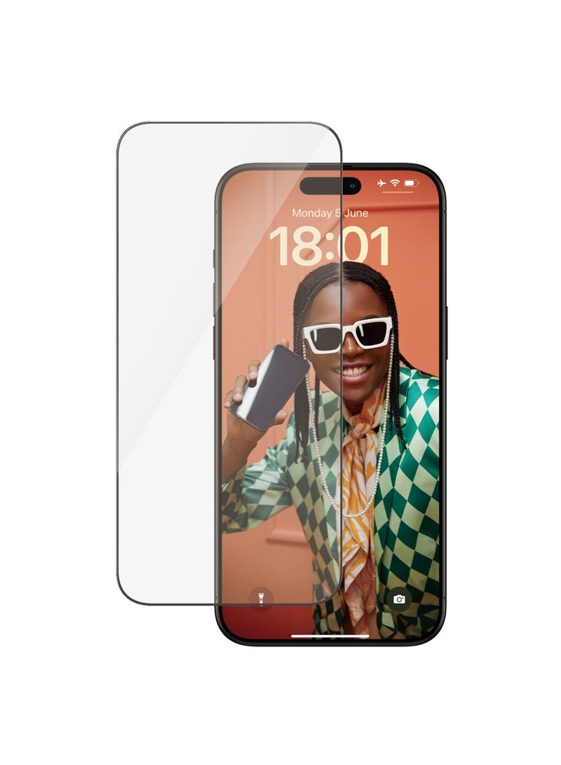 PanzerGlass Screen Protector iPhone 15 Pro Max - Wide and Clear - Image 1