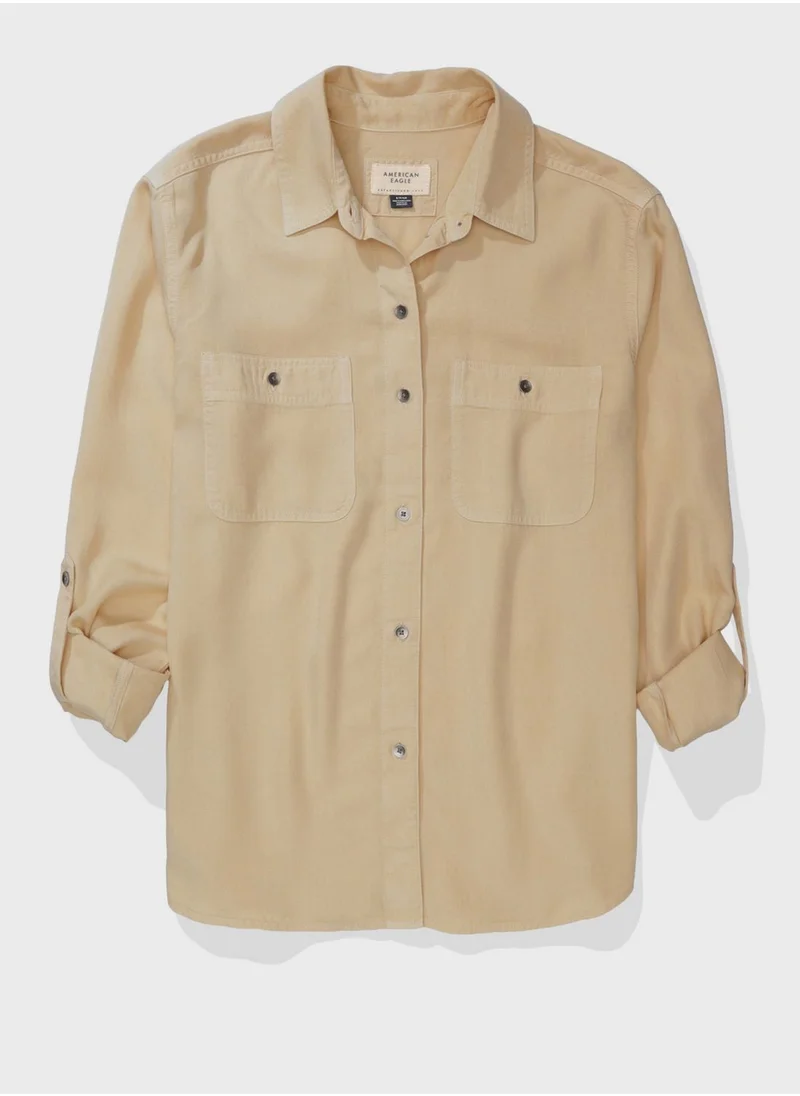 American Eagle Pocket Detail Button Down Shirt