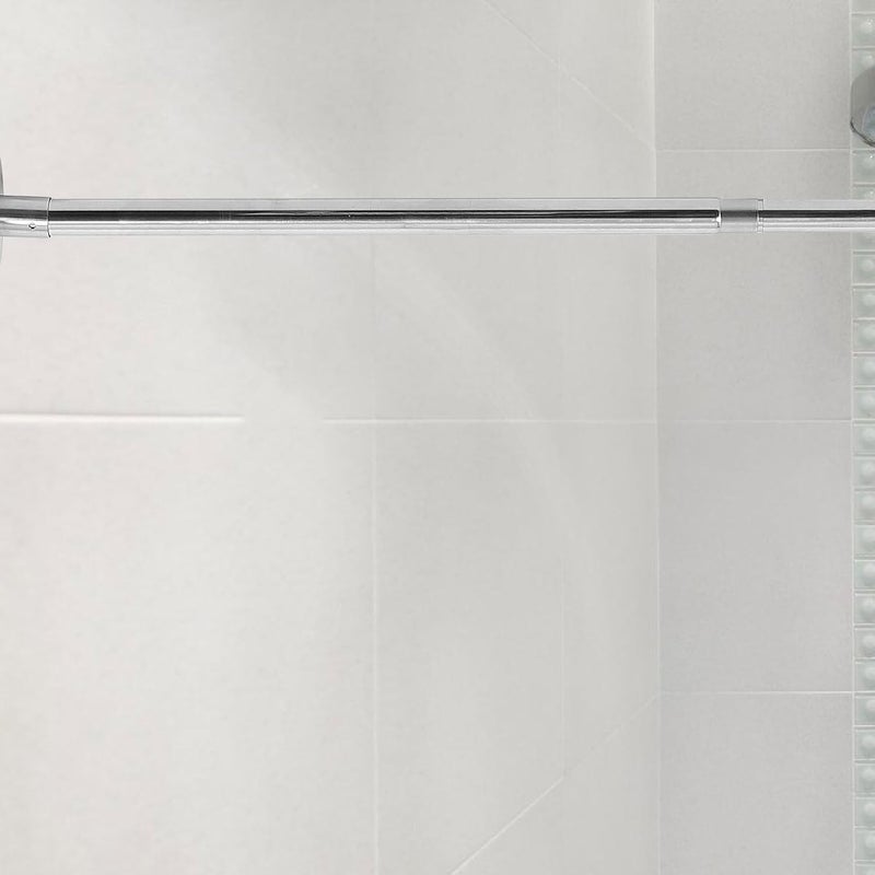 Adjustable Curved Shower Curtain Rod Telescopic Tension Pole Stainless Steel L-shaped Bathroom Rod for Easy Installation and Space Saving - Image 4