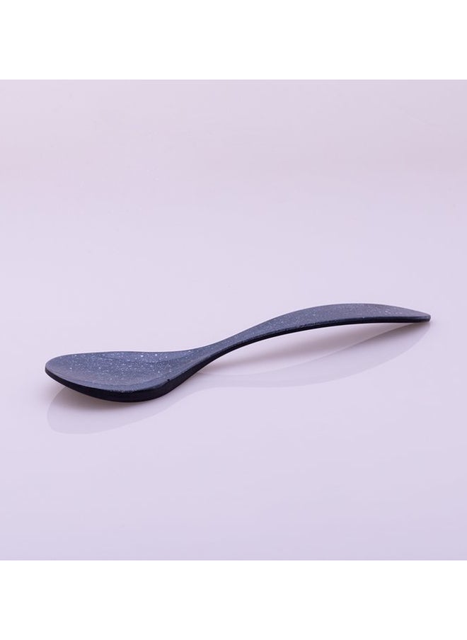 Bright Designs - Melamine Serving Bowl with Serving Spoon and Fork 
Set of 1 (D 26cm H 10cm)bleu Stoned - Image 1