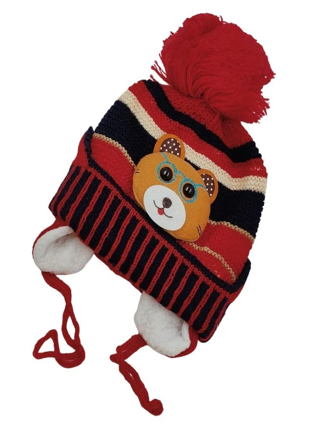 Zacharias Unisex Kids Soft Woolen Cap (kw-02_Red_Pack of 1) (1-4 Years) - Image 3