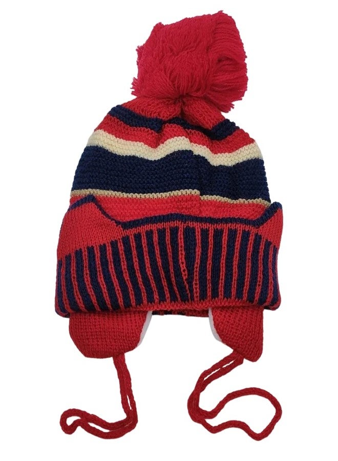 Zacharias Unisex Kids Soft Woolen Cap (kw-02_Red_Pack of 1) (1-4 Years) - Image 2