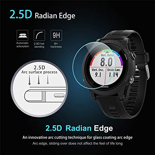 Diruite 4-Pack for Garmin Forerunner 935 Screen Protector, 2.5D 9H Hardness Ultra-Thin Tempered Glass Screen Protective Film [Anti-Scratch] - Image 4