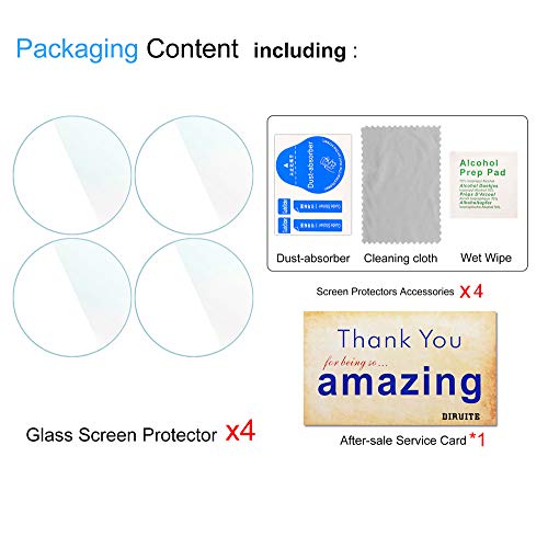 Diruite 4-Pack for Garmin Forerunner 935 Screen Protector, 2.5D 9H Hardness Ultra-Thin Tempered Glass Screen Protective Film [Anti-Scratch] - Image 2