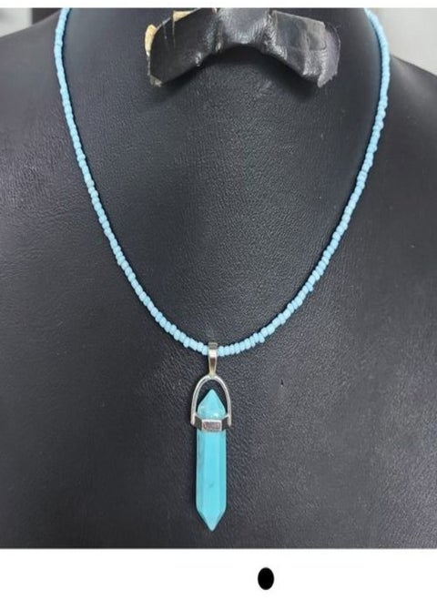 Fashion Neckline Stones Neckline Turquoise Pendant