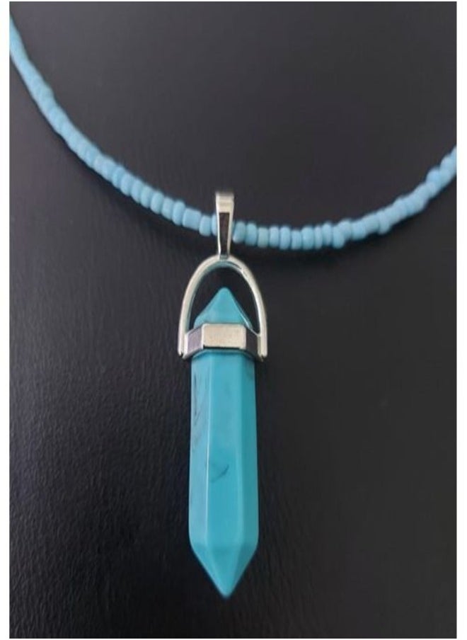 Generic - Fashion Neckline Stones Neckline Turquoise Pendant - Image 1