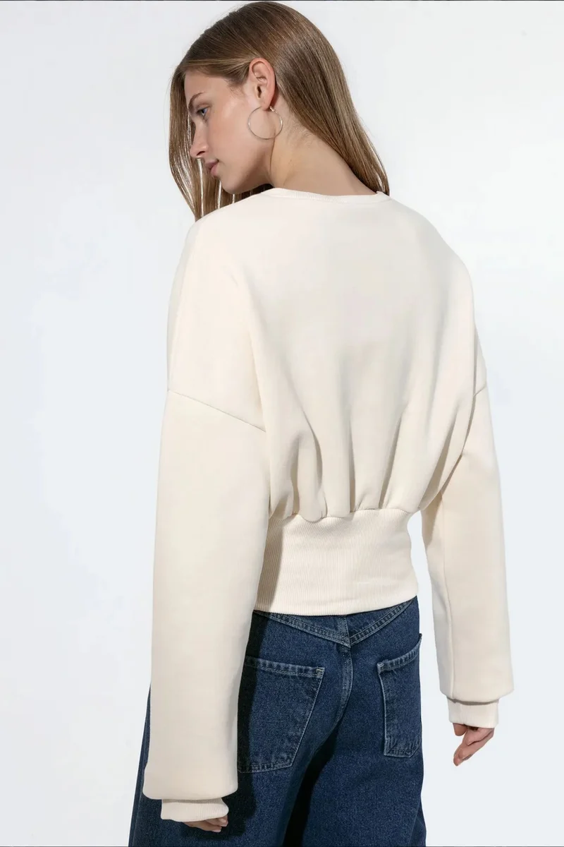 Busem BUSEM Women's Crop Crew Neck Sweatshirt
