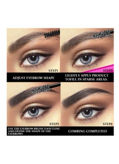 Excefore Brow Mascara, Brow Fast Sculpt, Waterproof, Transfer-proof, Brush to Fill in Eyebrows And Cover Gray Hairs, Cruelty Free, Light Medium Brown, 2 Pack, 09 transparent brow glue  - Image 3
