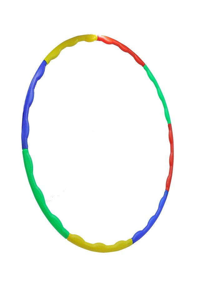 HIGHROOF® Adult Kid's Plastic Hula Hoop Zig Zag Quality Exercise Fitness Ring, 8 Inter-Lockable Pieces - Image 1