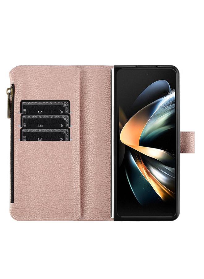 S-TOP Case For Samsung Galaxy Z Fold3 Litchi Texture Zipper Wallet Leather Phone Case - Image 4