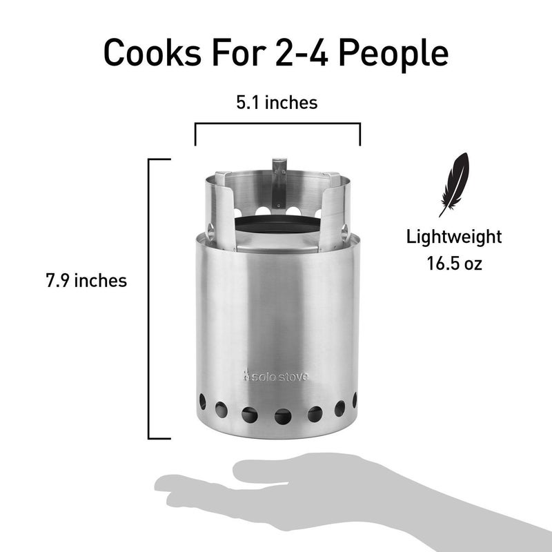 Solo Stove Titan Camping Stove Portable Stove for Backpacking and Outdoor Cooking Great Stainless Steel Camping Backpacking Stove Compact Wood Stove Design-No Batteries or Liquid Fuel Canisters Needed - Image 3