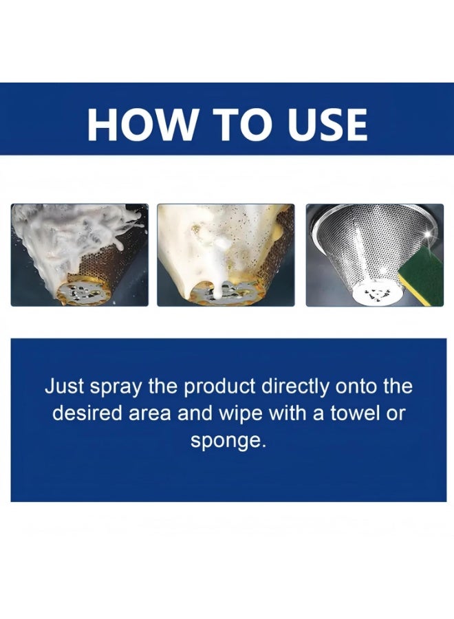 120ml Heavy Duty Kitchen Degreaser  Cleaning Spray, Bubble Cleaner Foam Spray, All-Purpose Degreaser for Kitchen, Cooker, Stains Remover, Easy to Use for Tough Grease, Oil, and Dirt  - Image 5