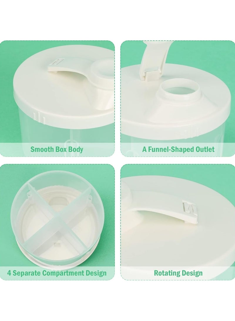 Oasisgalore 2PCS Baby Formula Dispenser with 4 Non-Spill Compartments for Travel (White and Pink)  - Image 2