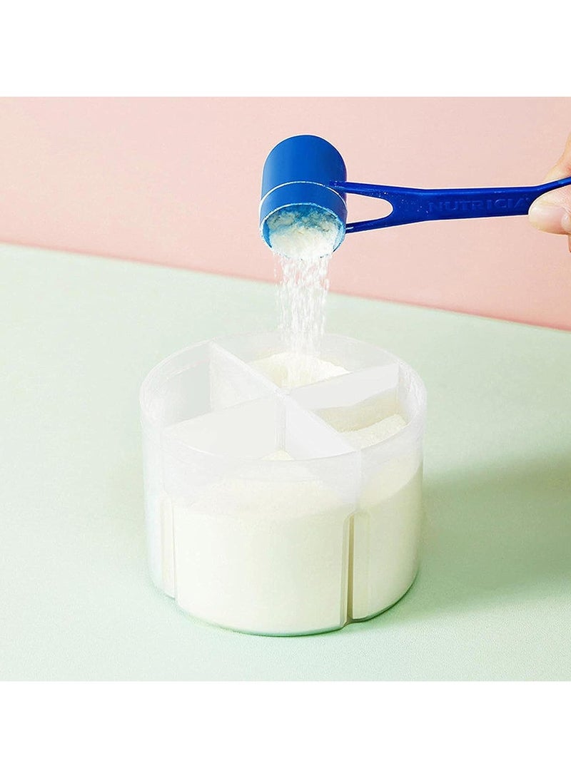Oasisgalore 2PCS Baby Formula Dispenser with 4 Non-Spill Compartments for Travel (White and Pink)  - Image 3