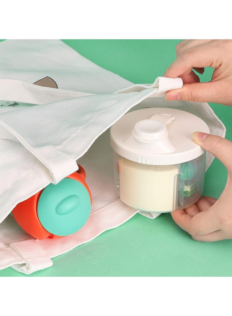 Oasisgalore 2PCS Baby Formula Dispenser with 4 Non-Spill Compartments for Travel (White and Pink)  - Image 5