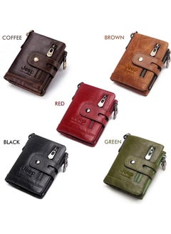 Jeep Men's Wallet Leather Coin Card Compartment Chain Holder Rfid Enabled  - Image 4