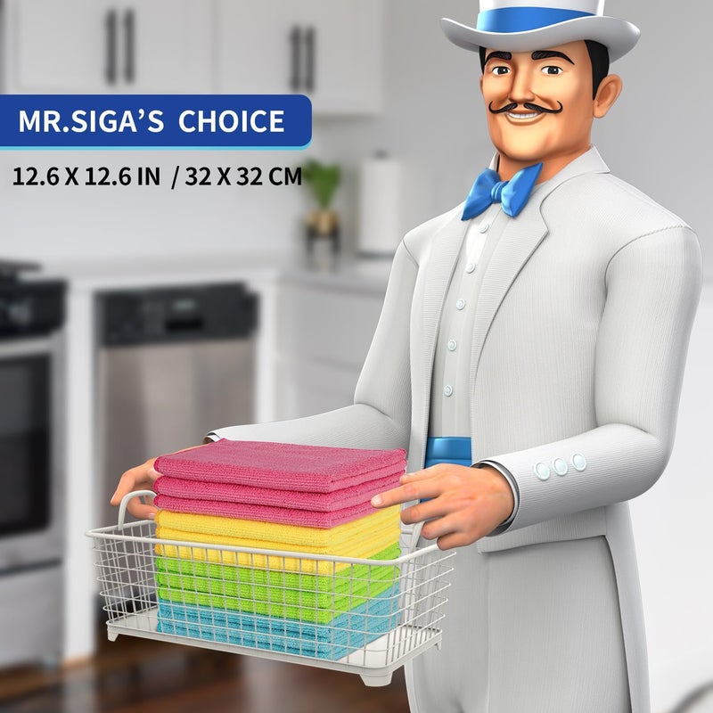Mr Siga MR.SIGA Microfiber Cleaning Cloths, Pack of 12, 12.6" x 12.6" - Image 2