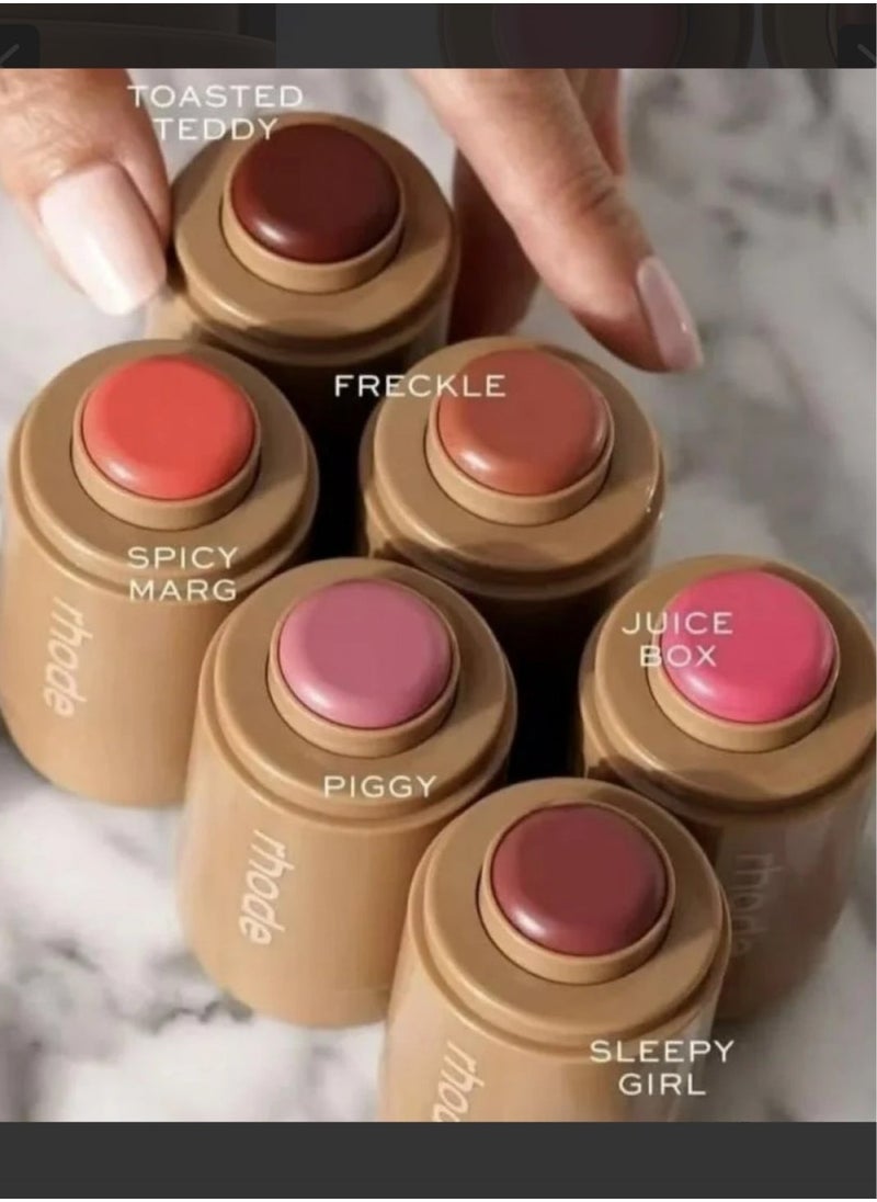 rhode - 6PCS-The Pocket Blushes, Creamy Blush for Buildable Color + Baby-Soft Cheeks, Lip and Cheek Blush Cream, Blush Stick for Cheeks, Hydrates Skin Longlasting Non-Stick 0.18 Oz - Image 1