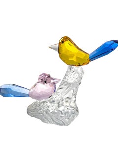 RARELY Crystal Birds Figurines Collectibles Crystal Gift Favor 2Birds On Tree Branch Art Glass Animal Figurine Craft Ornament Home Table Décor  - Image 1
