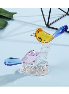 RARELY Crystal Birds Figurines Collectibles Crystal Gift Favor 2Birds On Tree Branch Art Glass Animal Figurine Craft Ornament Home Table Décor  - Image 4
