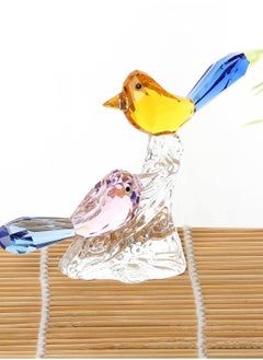 RARELY Crystal Birds Figurines Collectibles Crystal Gift Favor 2Birds On Tree Branch Art Glass Animal Figurine Craft Ornament Home Table Décor  - Image 5